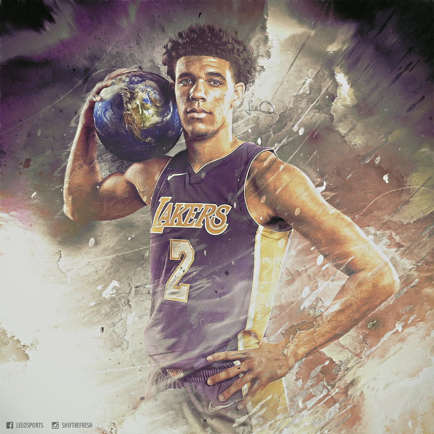 Lonzo Ball World Is Yours Nba Wallpaper By Skythlee On