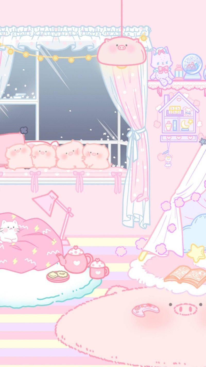 Pink Kawaii Wallpaper