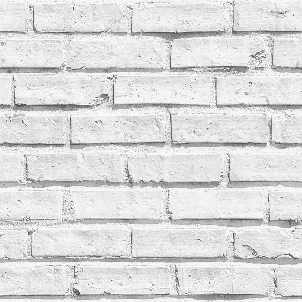 Arthouse Vip White Brick Wall Photographic Stone Effect Wallpaper
