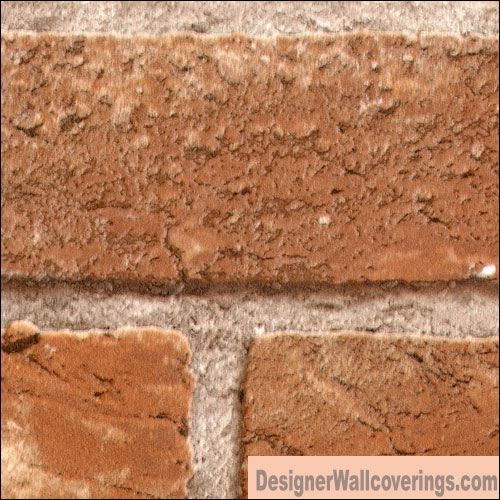 wallpaper brick Brick Red Embossed vinyl faux