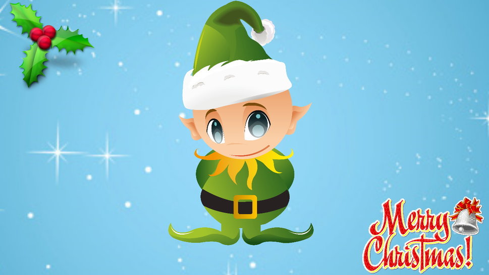 Christmas Elf Wallpaper Happy Xmas Merry