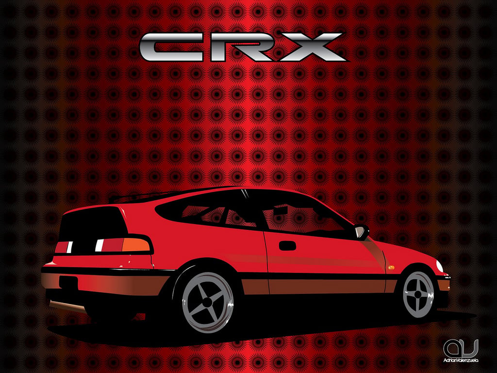 CRX wallpaper Wallpaper of Honda CRX I traced every