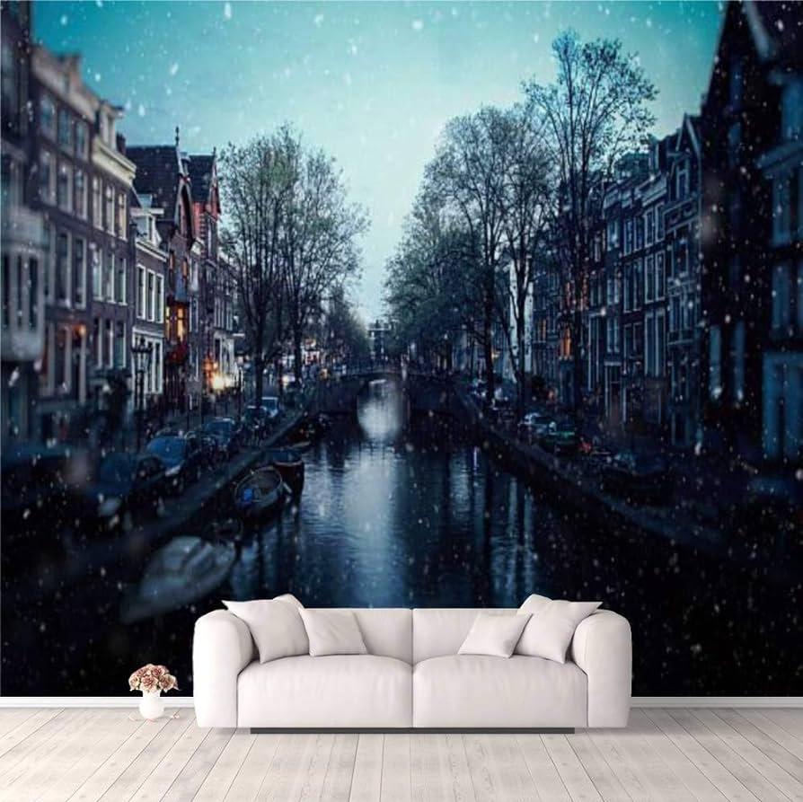 Amazon Wallpaper Winter Snow Christmas Lights In Amsterdam