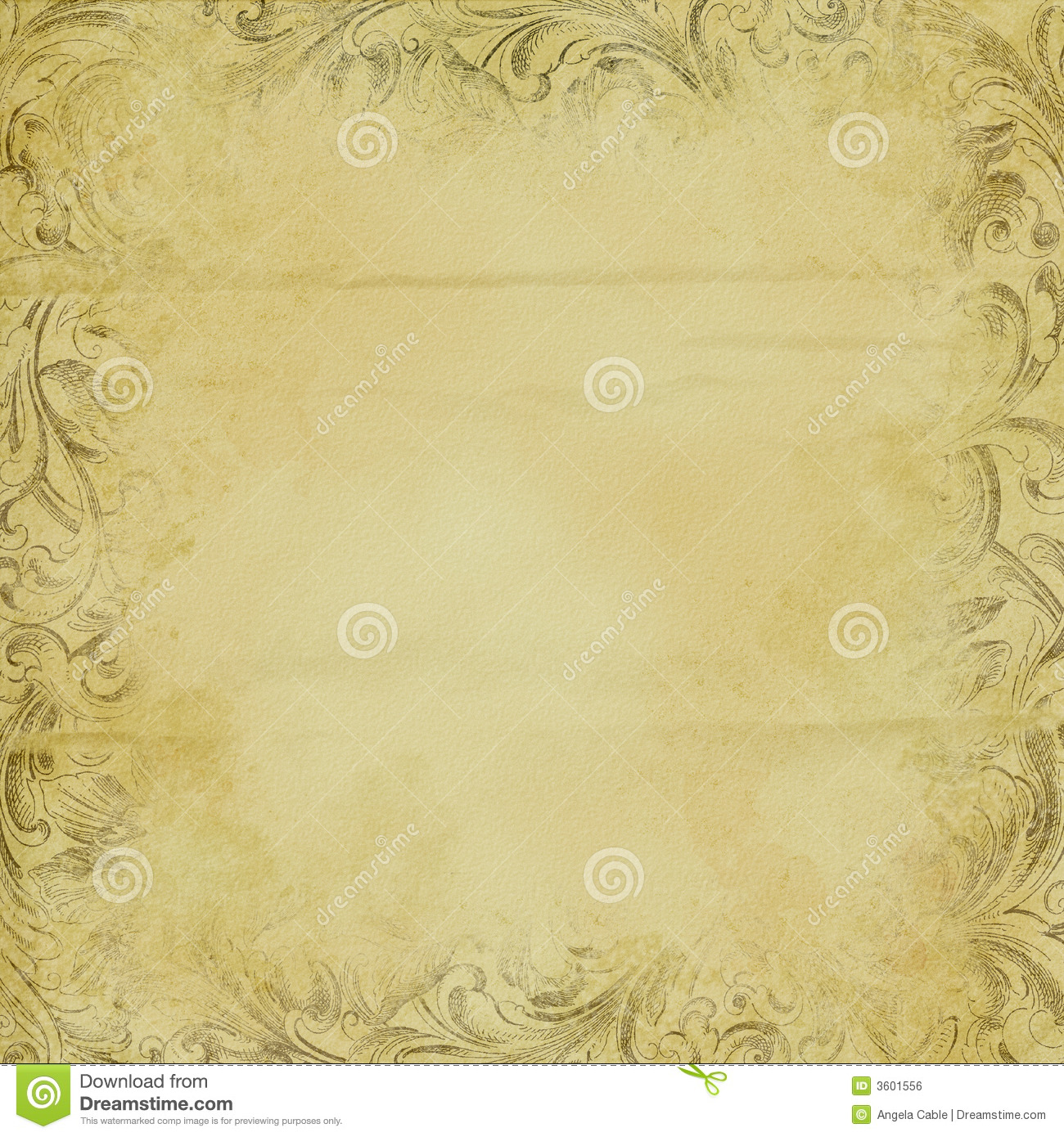 Created Grunge Background Distressed Paper With A Fancy Border