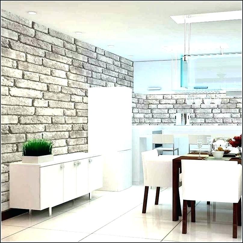 Living Room Wallpaper Brick Design
