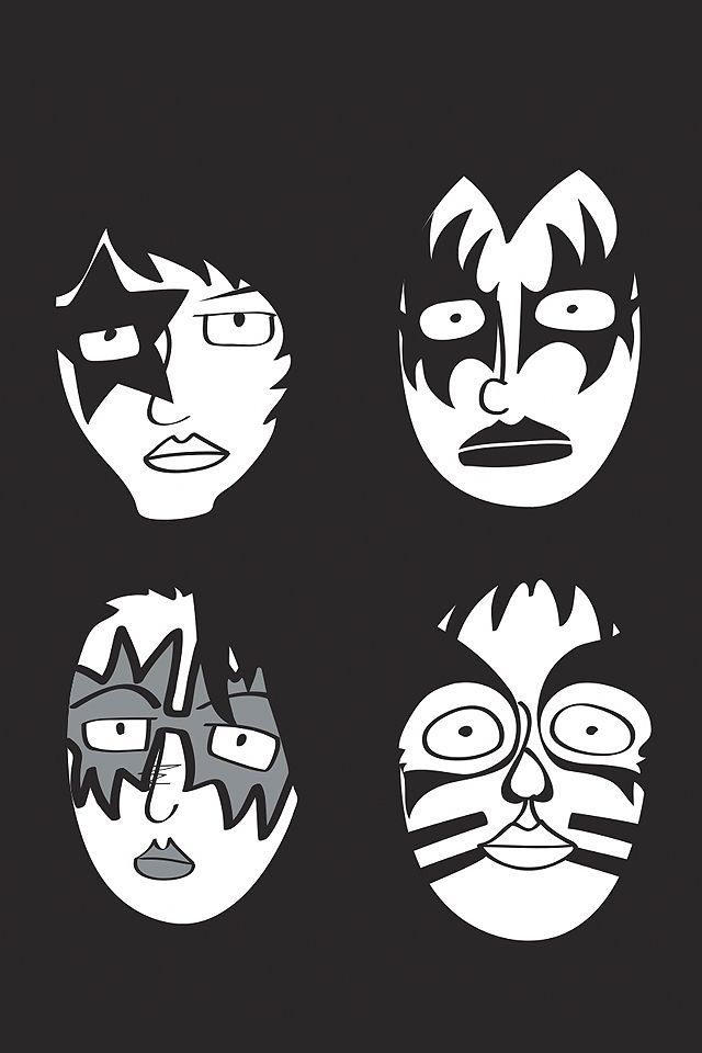 Kiss Rock Band iPhone Wallpaper And 4s