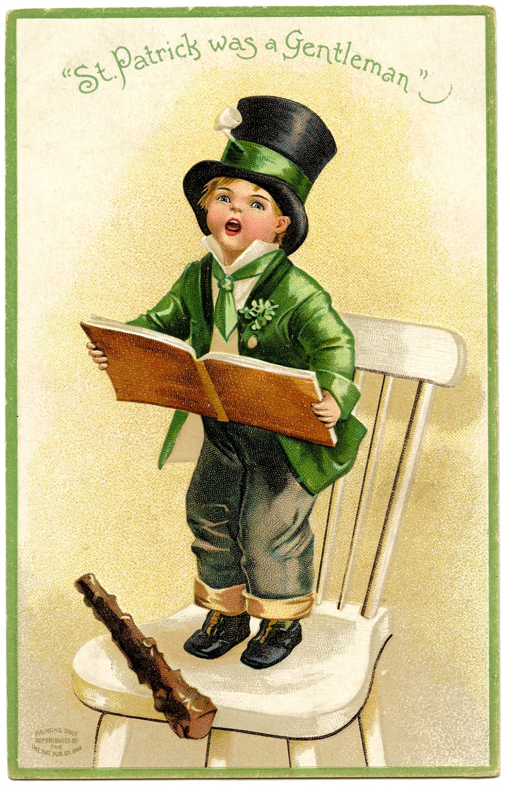Vintage St Patrick S Day Image Cute Little Boy The Graphics Fairy