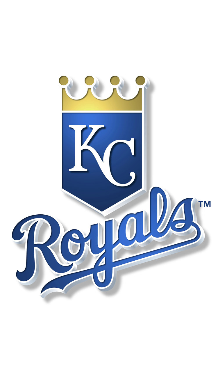 Apple iPhone 6s Wallpaper with Kansas City Royals Logo in White