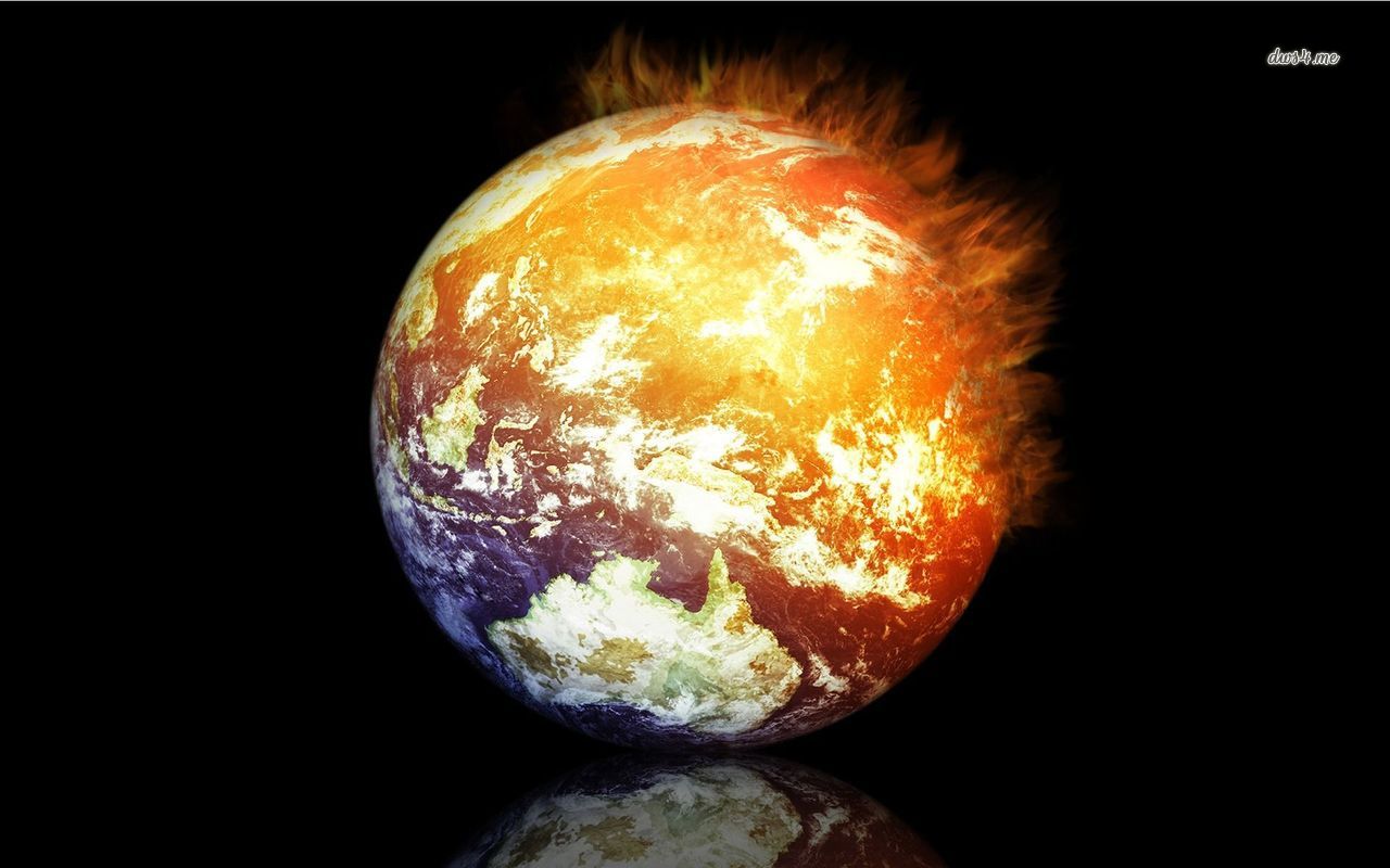 Burning Earth Wallpaper Fantasy