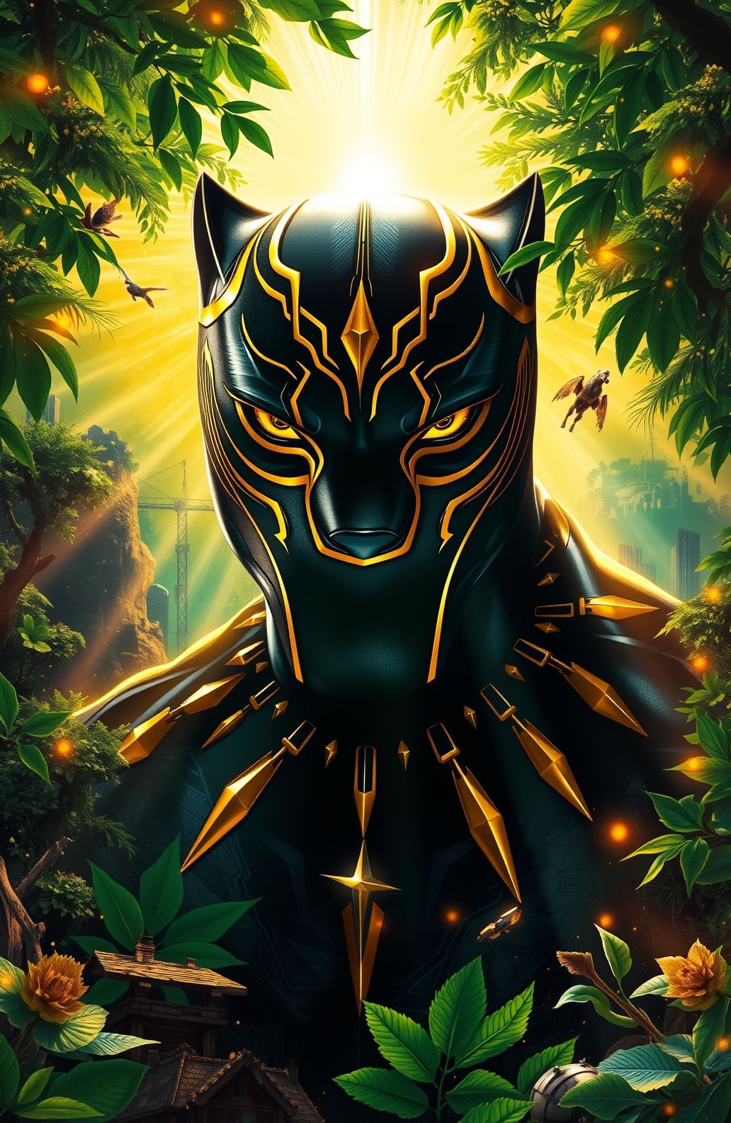Black Panther Gold Wallpaper