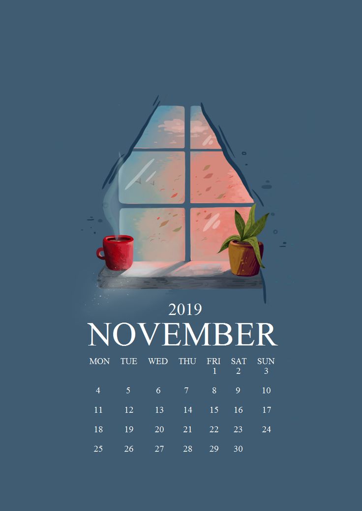 iPhone November Calendar Wallpaper