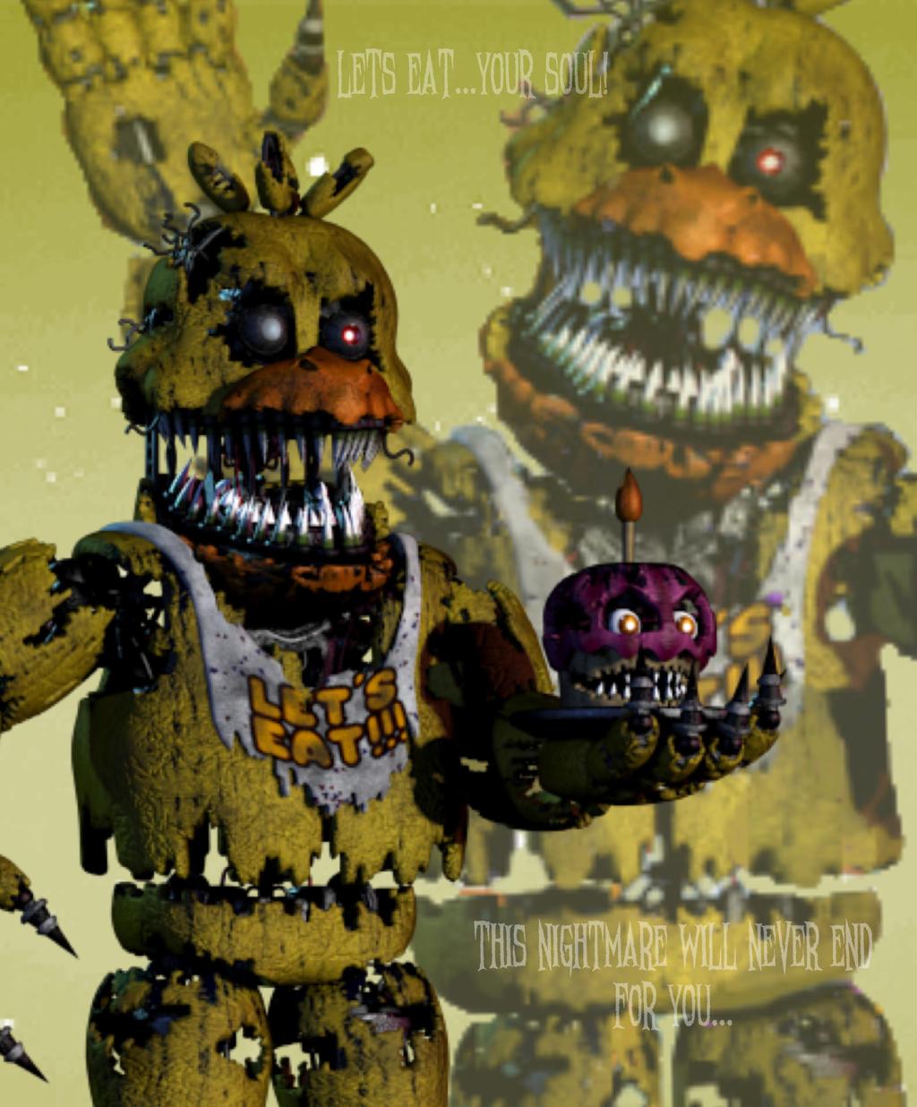 Nightmare Chica Aesthetic Background By Thefnafeditingmaster On