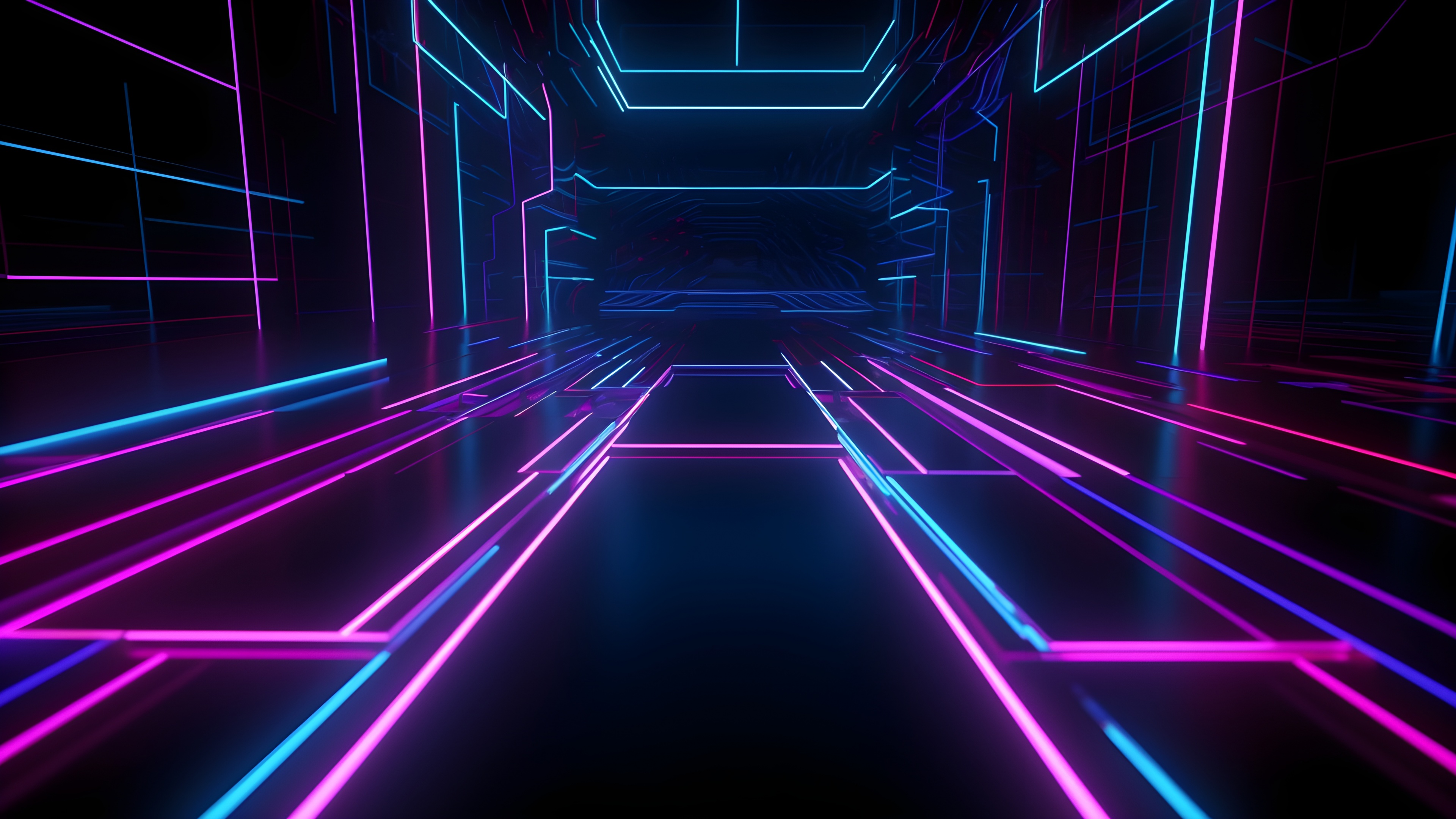 Purple Wallpaper 4k Neon Lights 5k Futuristic