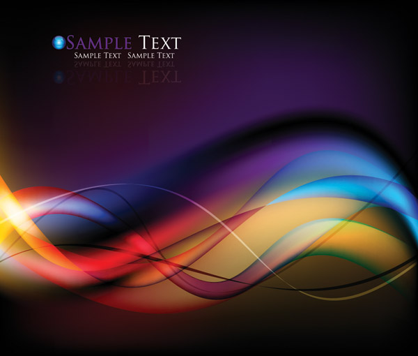Cool Dynamic Light Background Vector Symphony 4vector