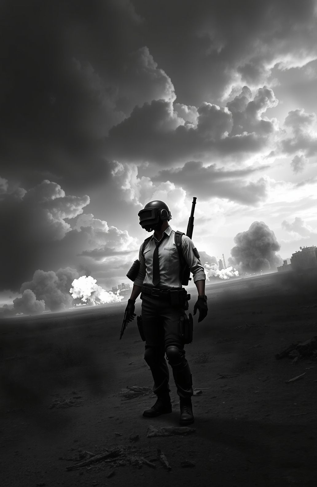 Black And White Pubg Wallpaper
