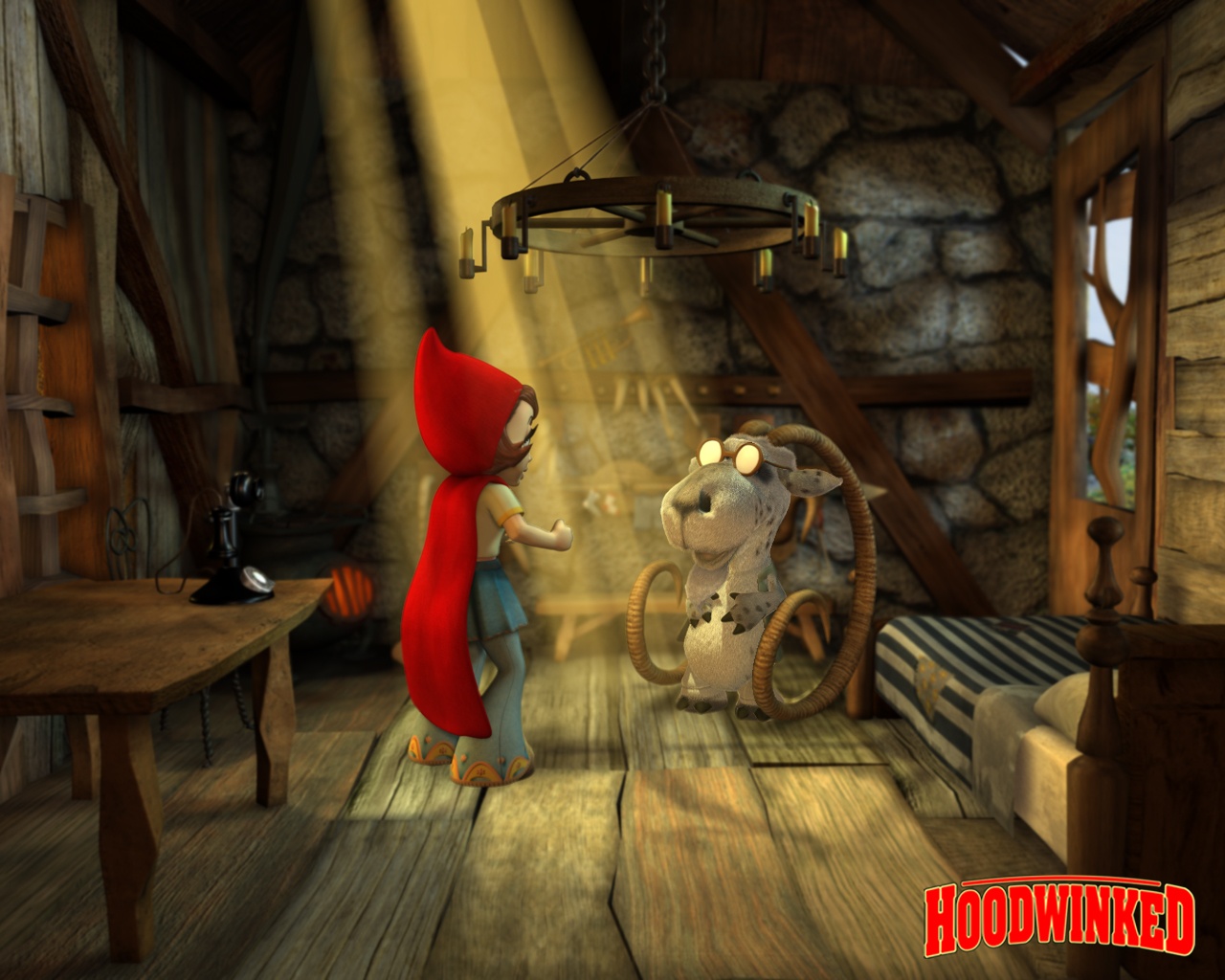 Hoodwinked Red Girl Wallpaper Stock Photos