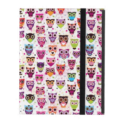 Cute Owl Background Pattern For Kids iPad Case
