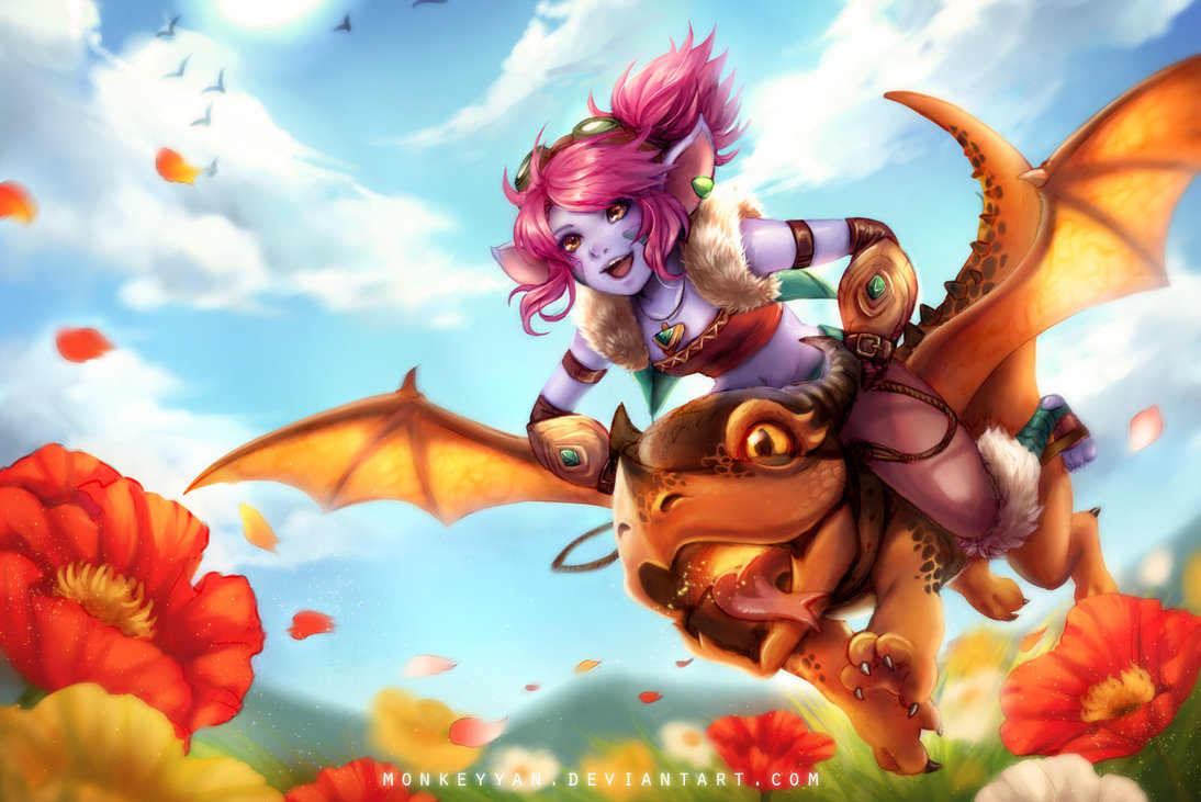 Dragon Trainer Tristana By Monkeyyan