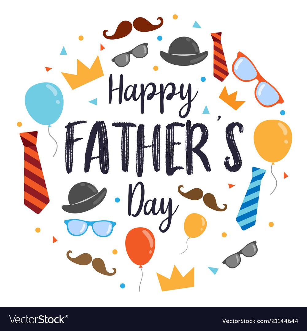 Happy Fathers Day Design Royalty Vector Image
