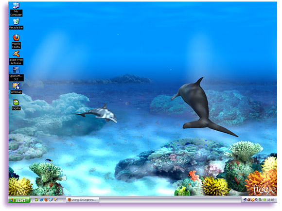 Living 3d Dolphins Wallpaper Animated