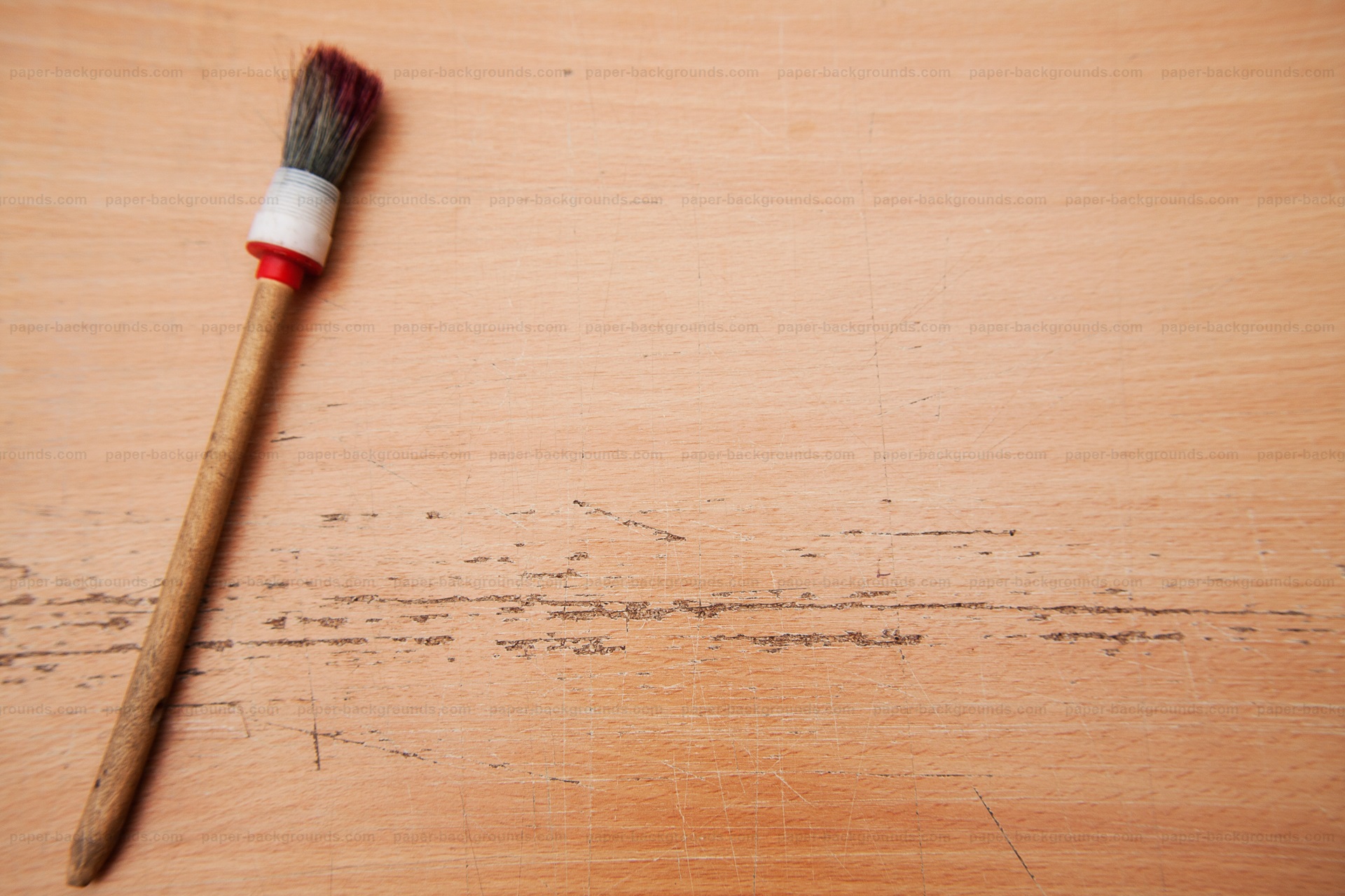 Paint Brush On Table Mockup Background HD Paper Background