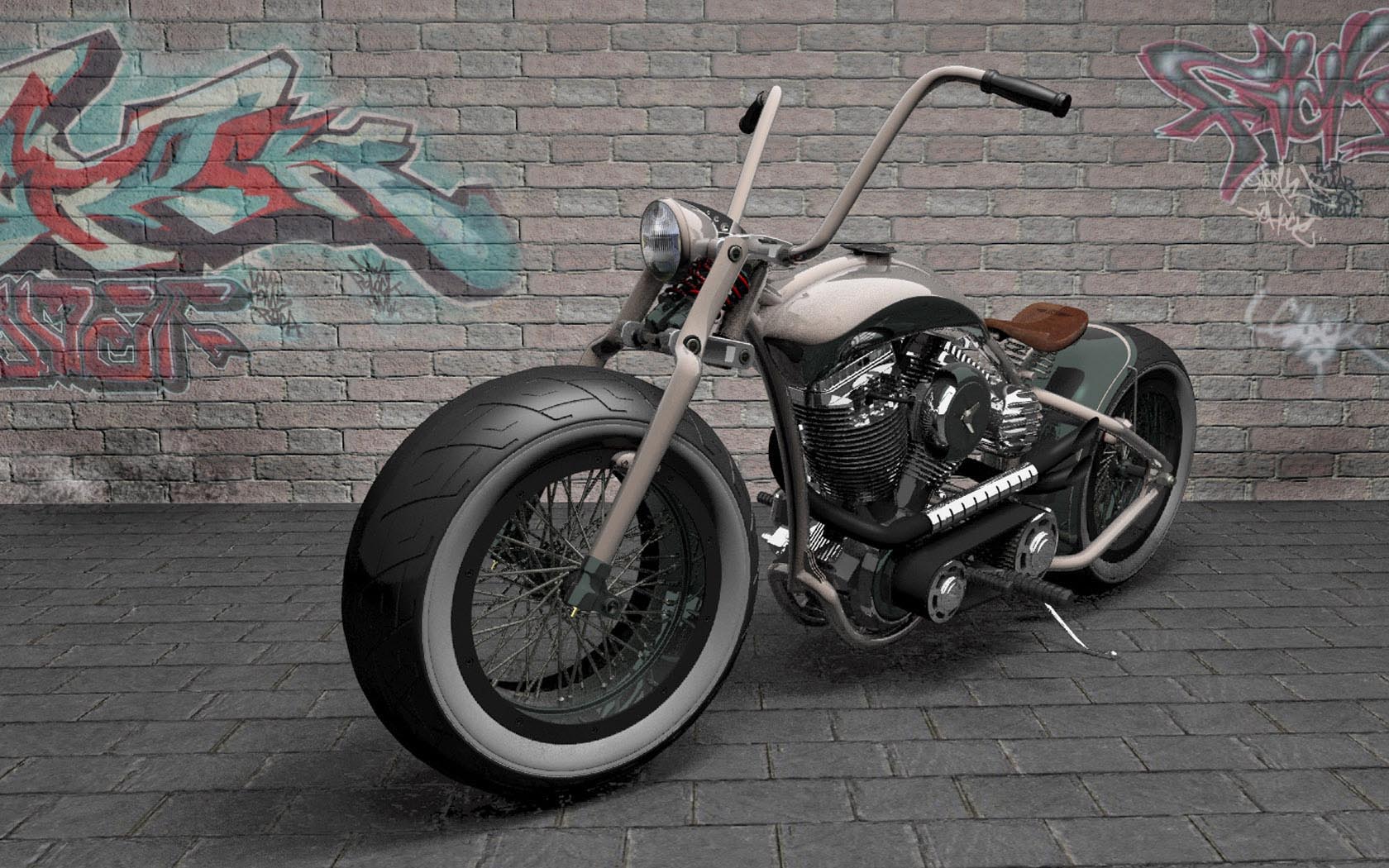 Custom Bobber Motorcycles Wallpaper