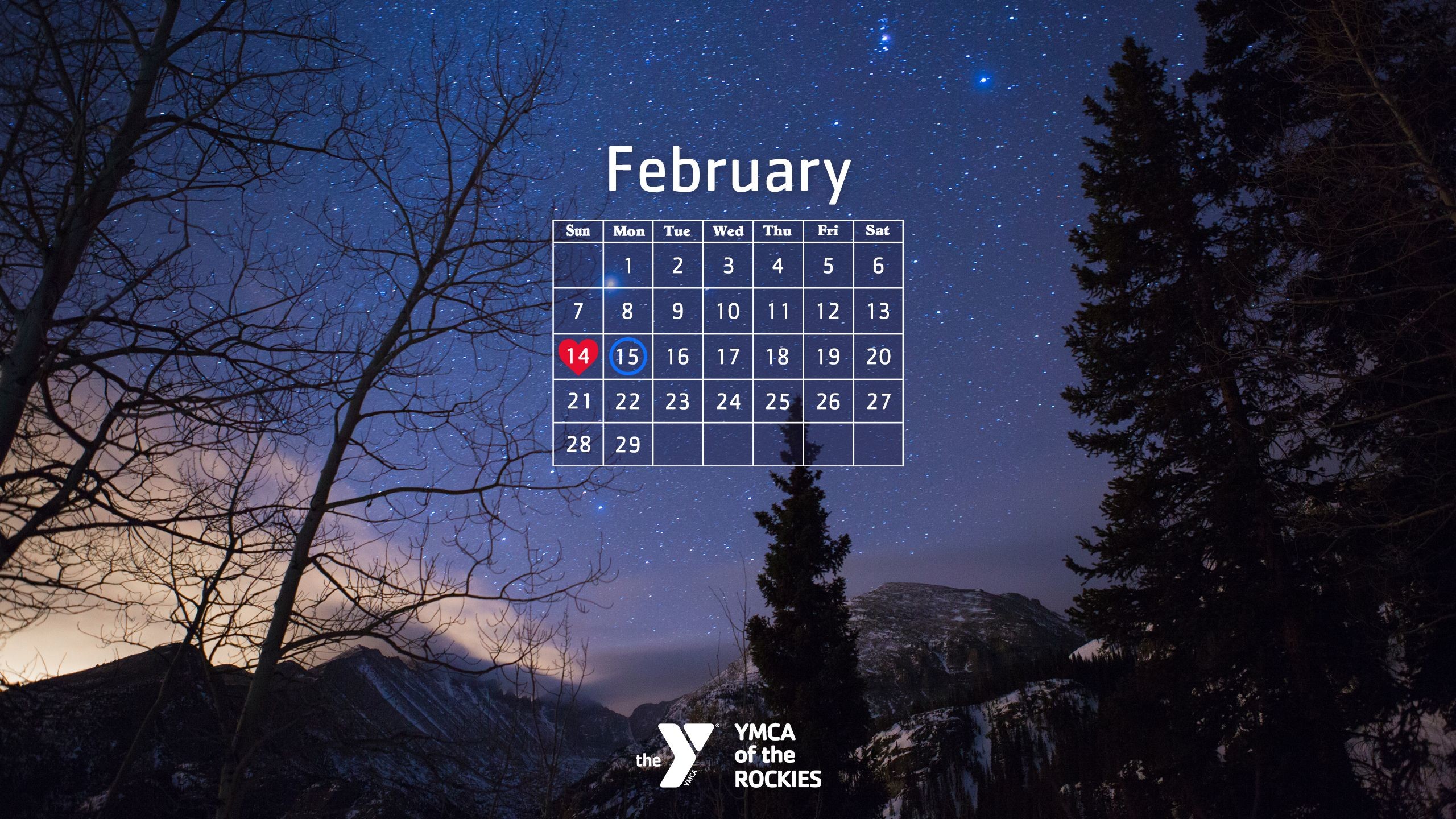 February Wallpaper Calendar Image