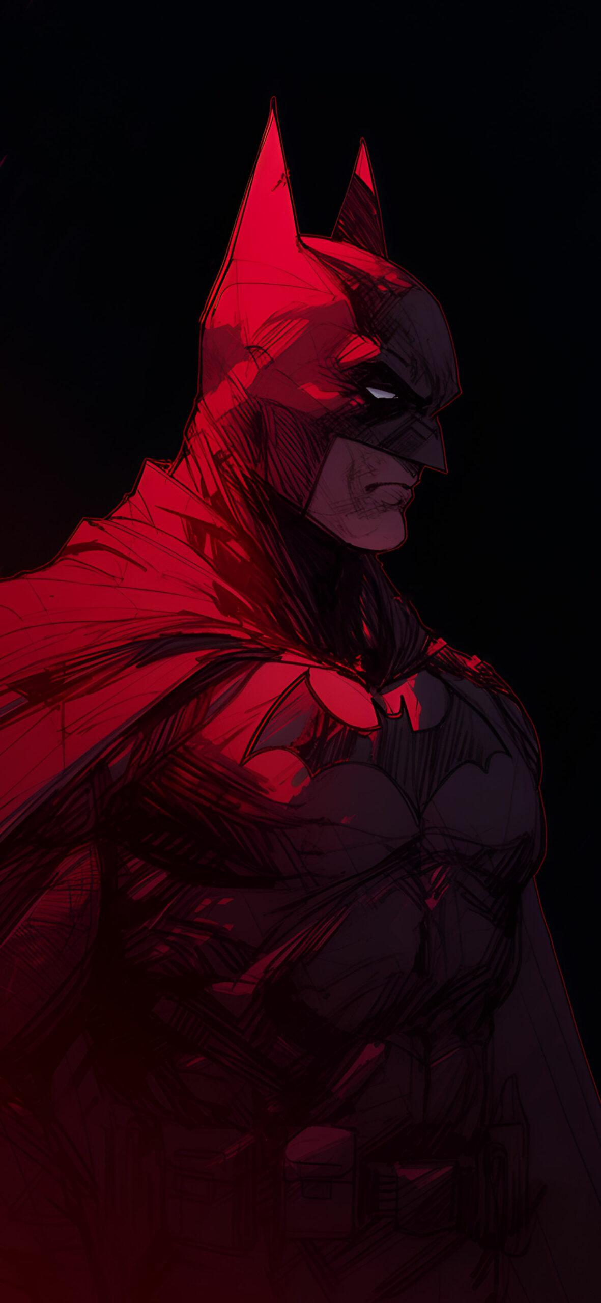Dc Batman Black And Red Sketch Wallpaper Ics