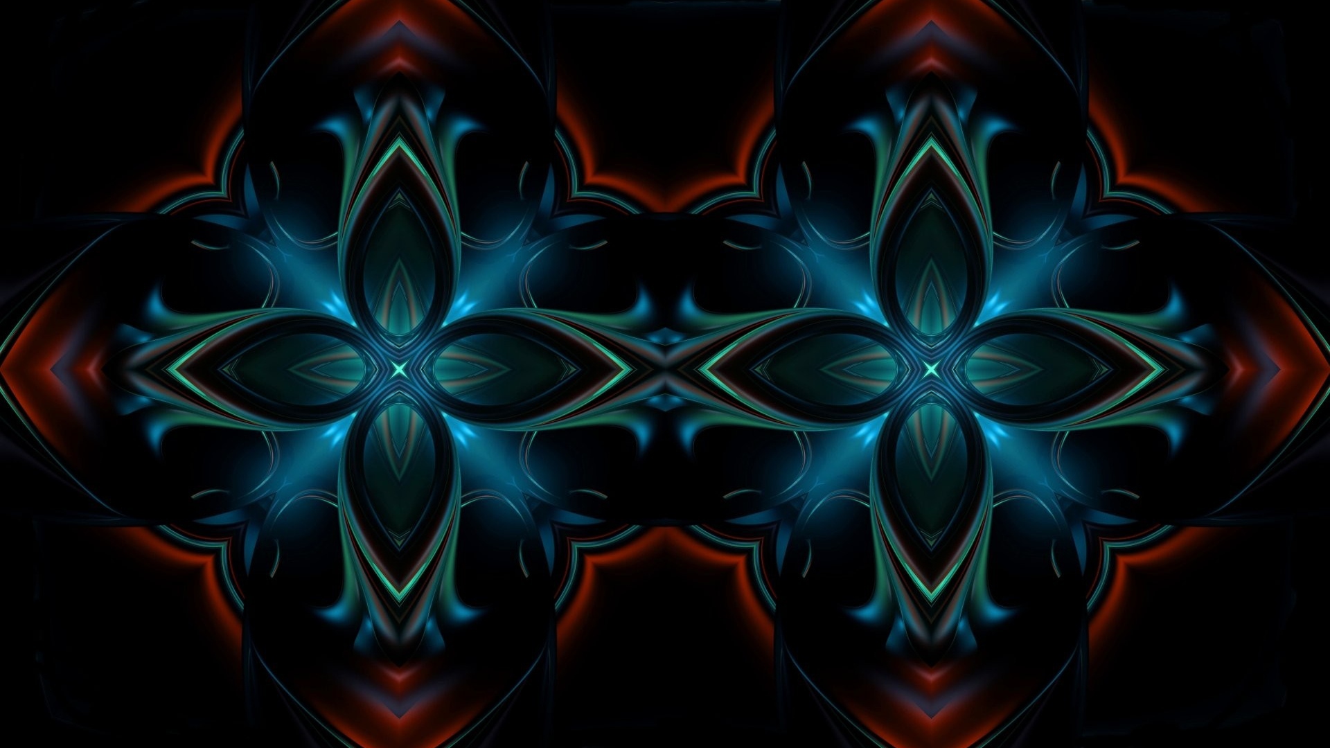 Kaleidoscope Patterns Dark Paint Full HD 1080p Background