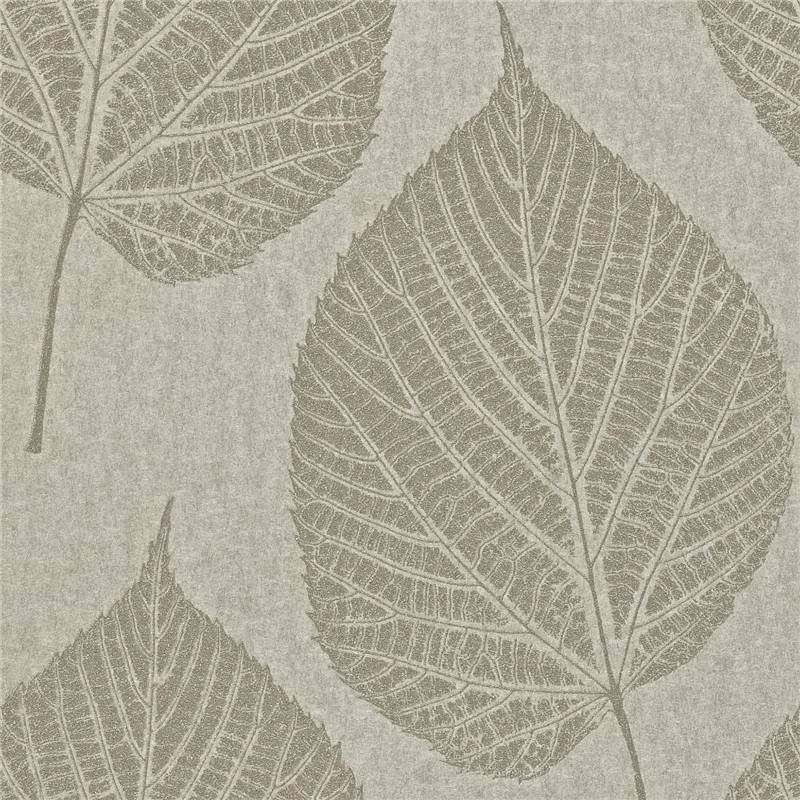 Grey Silver Leaf Momentum Harlequin Wallpaper