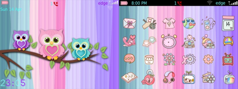 Cute Pink Owl Desktop Wallpaper Theme By Themerzz