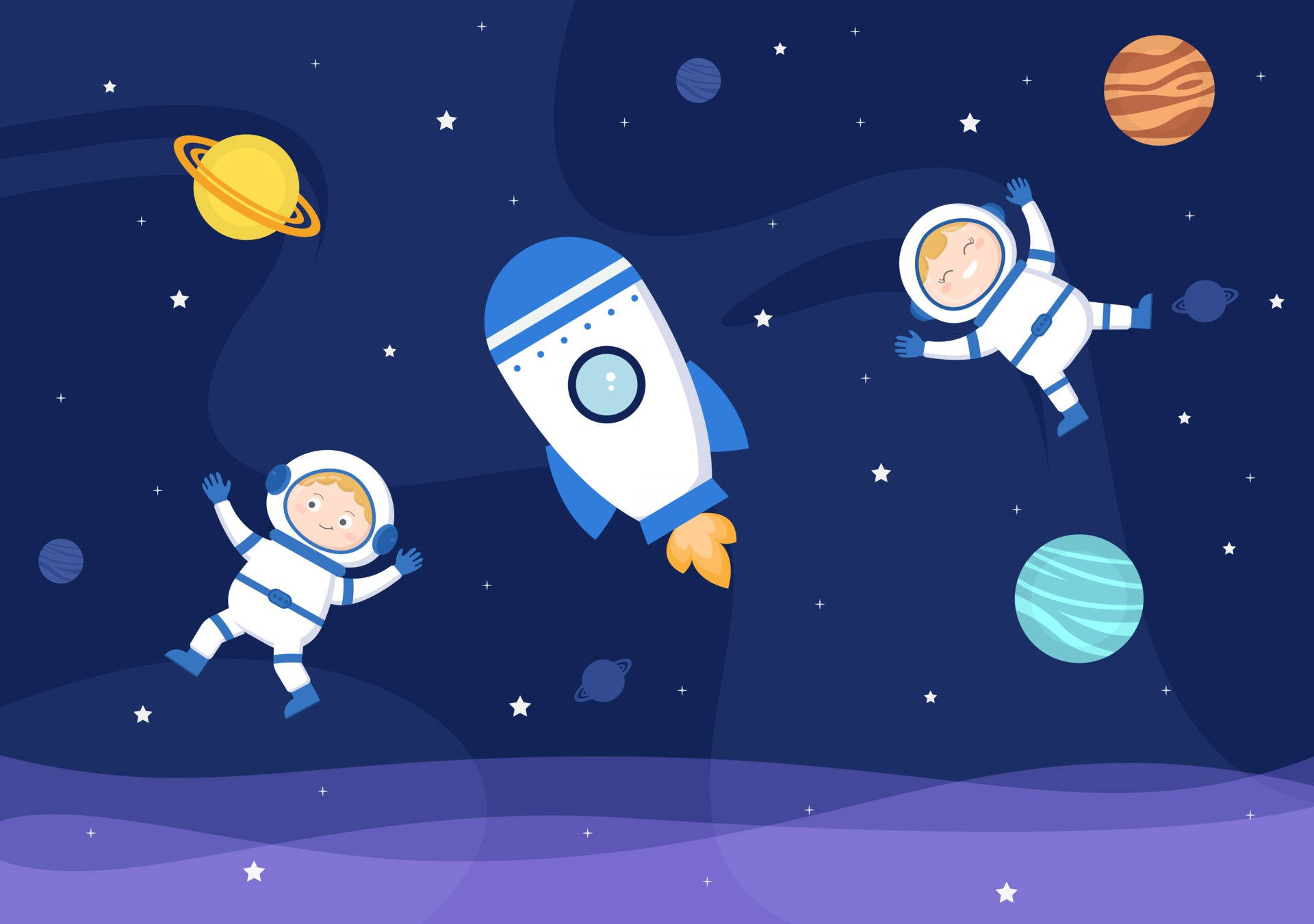 Cartoon Astronaut Wallpaper
