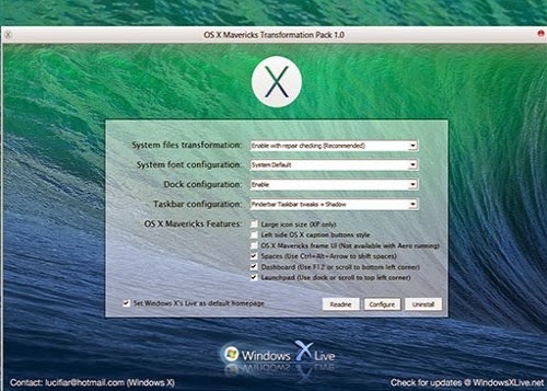 Apple Mac Os X Mavericks Transformation Pack For Windows