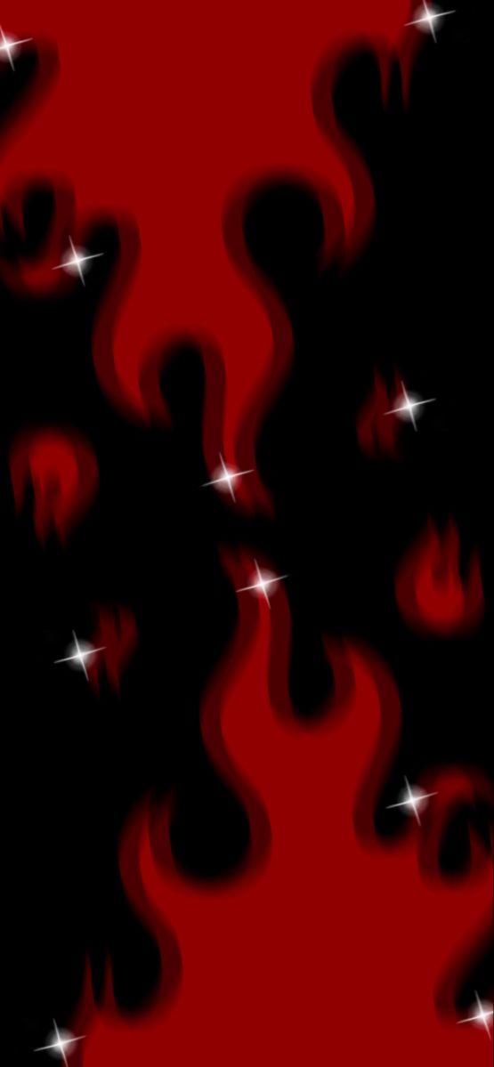 Dark Red Baddie Flames Aesthetic Iphone Wallpaper Red and black