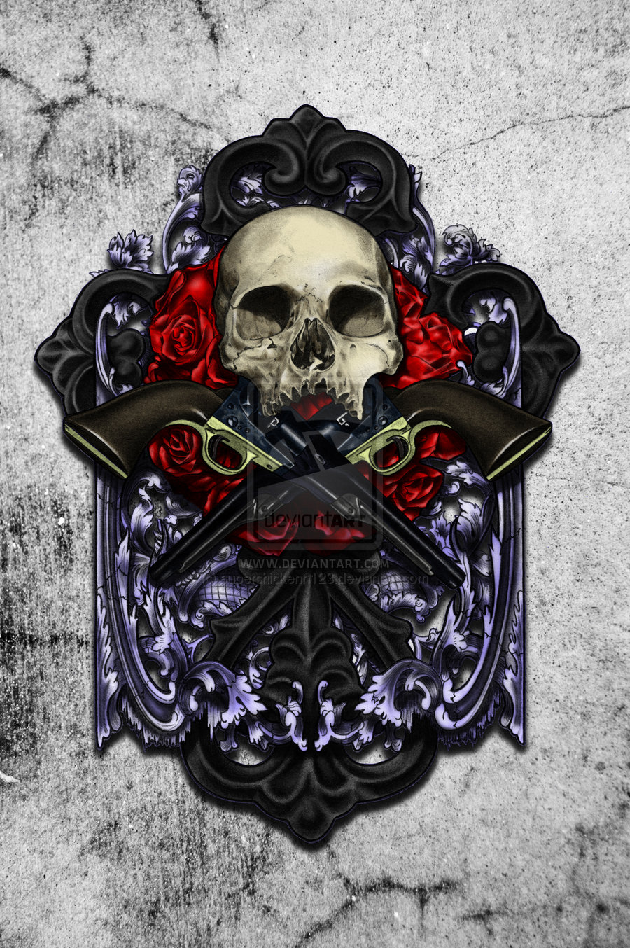 Cool Skull And Guns Wallpaper Image Pictures Becuo