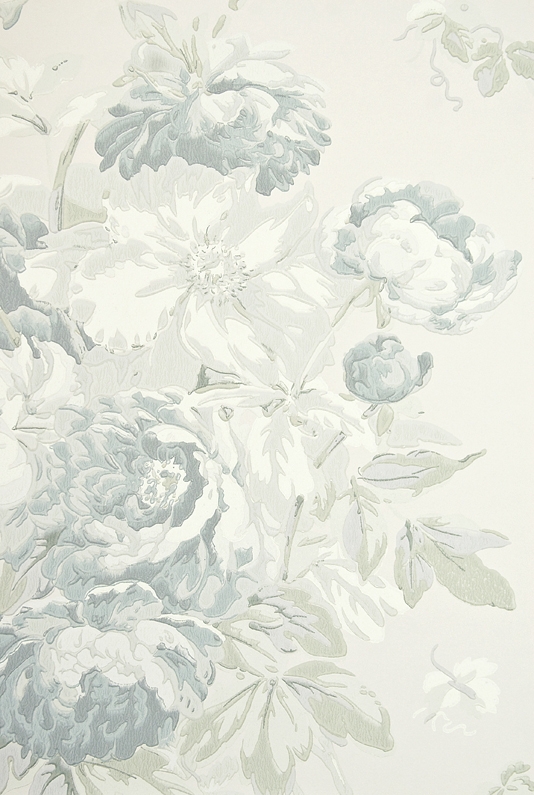 Garden Peony Wallpaper A Light Taupe With Large Floral Print