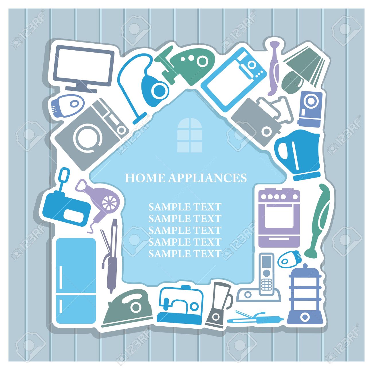 Background On Home Appliances Theme Royalty Cliparts Vectors