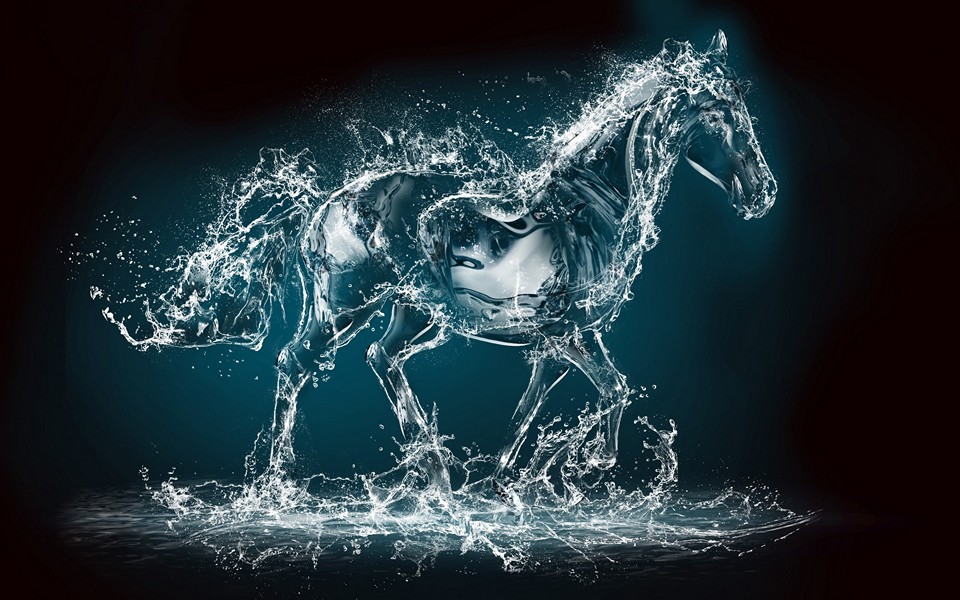 Spray Horse Rendering Animal Wallpaper