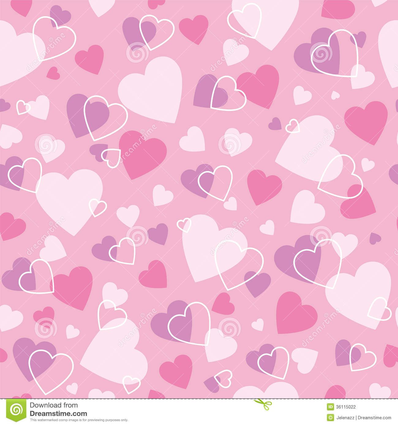 Cute Pink and Purple Hearts Wallpaper