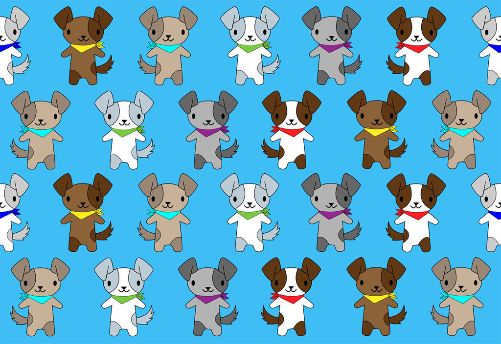 Puppy Pattern Wallpaper By Mythicdragon30