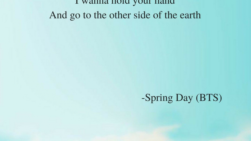 Free Download Free Download Spring Day By Bts Lyrics Wallpaper Bts Song  Lyrics [1024X576] For Your Desktop, Mobile & Tablet | Explore 22+ Bts  Lyrics Pc Wallpapers | Waves Japanese Wallpaper Lyrics,
