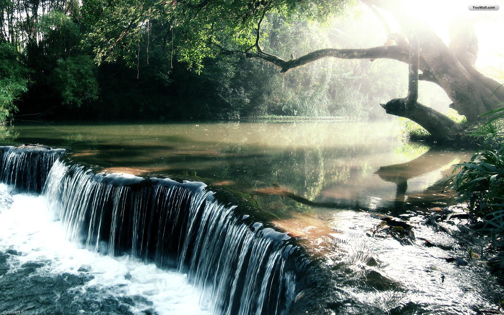 Free Rainforest Waterfall Wallpapers Mobile at Landscape Monodomo