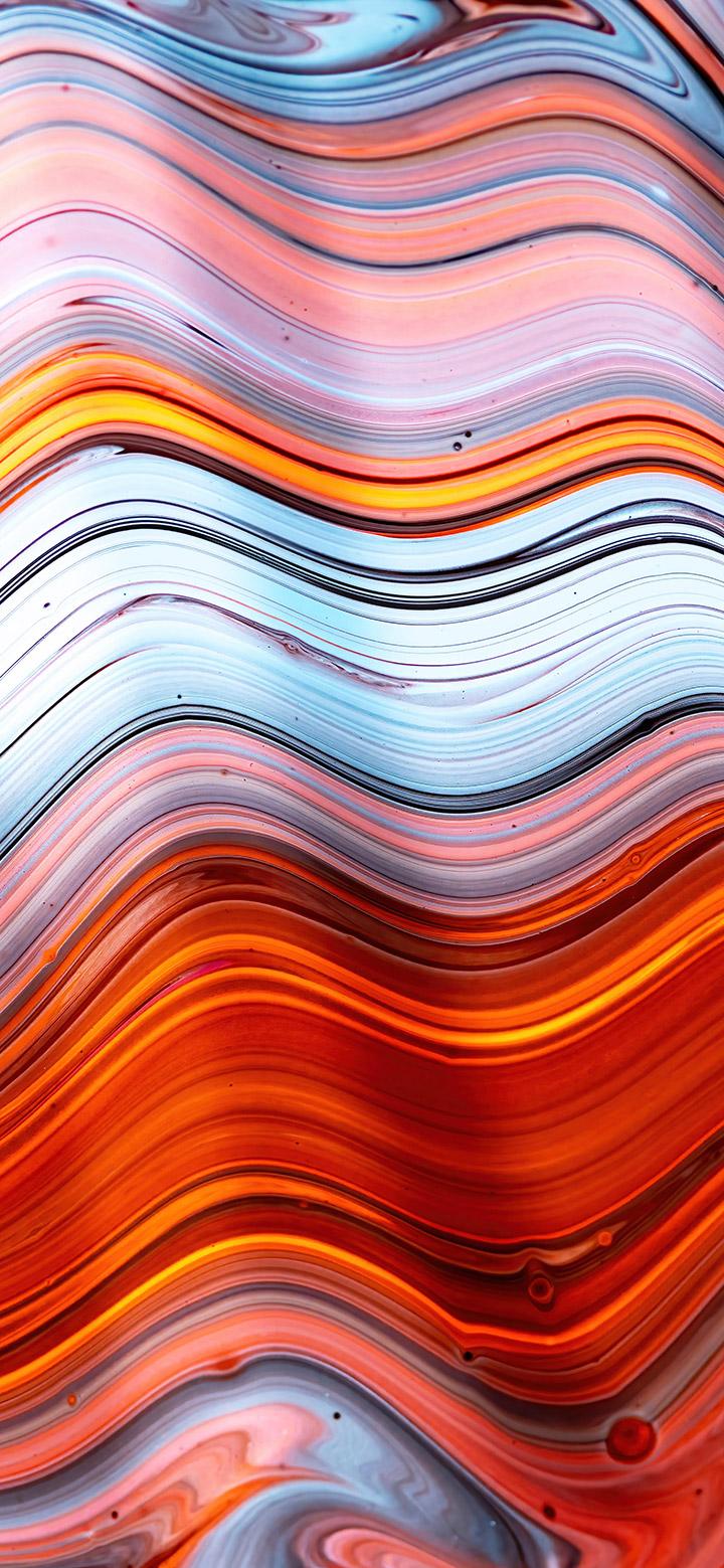 Orange White And Blue Abstract Painting 4k Phone Wallpaper