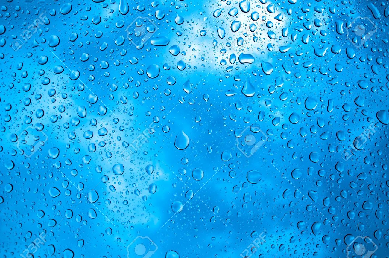 Blue Cooling Color Water Drop Background Stock Photo Picture And