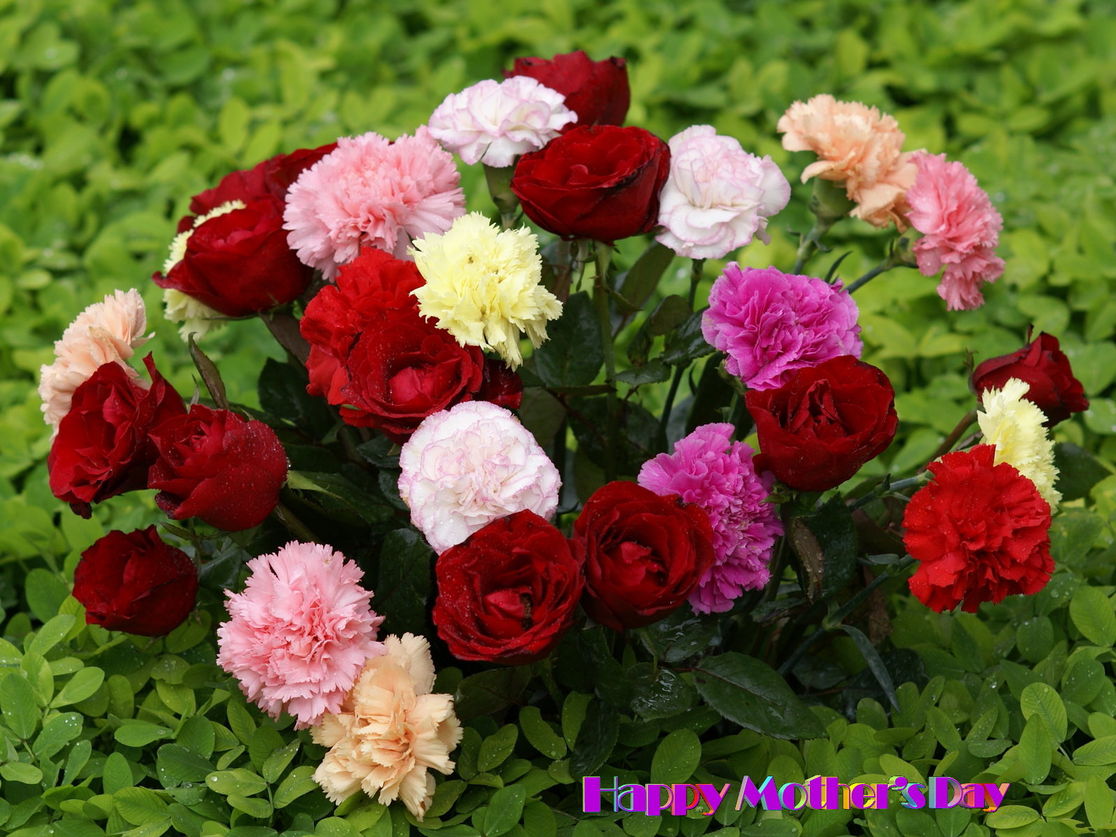 Beautiful Flower Bouquet Happy Mother Day Wallpaper