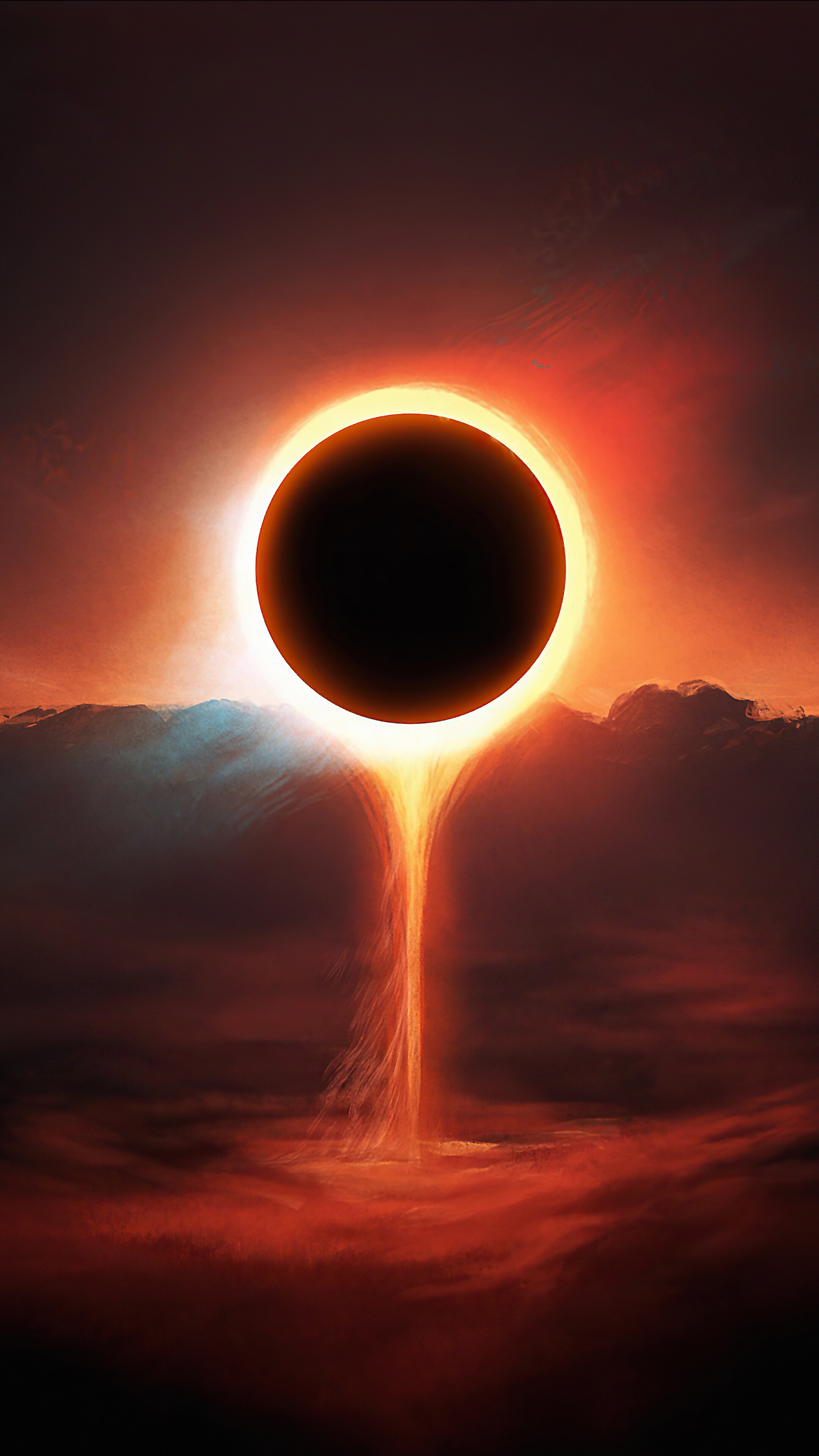 Eclipse Digital Art Scenery 4k Wallpaper