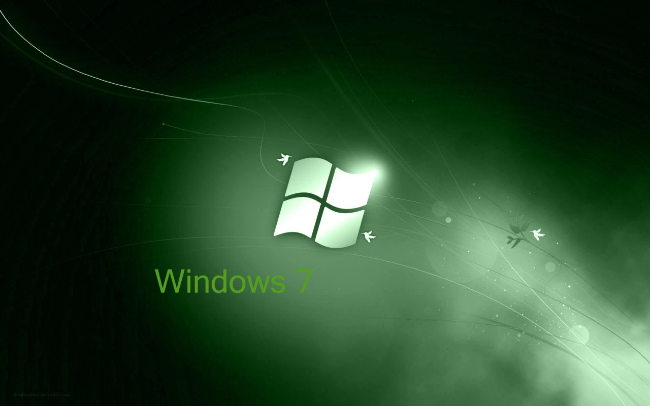 Windows7wallpaper New Windows Green Layout Wallpaper Htm