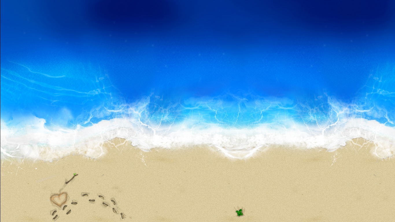 Love In Beach Wallpaper Desktop Background