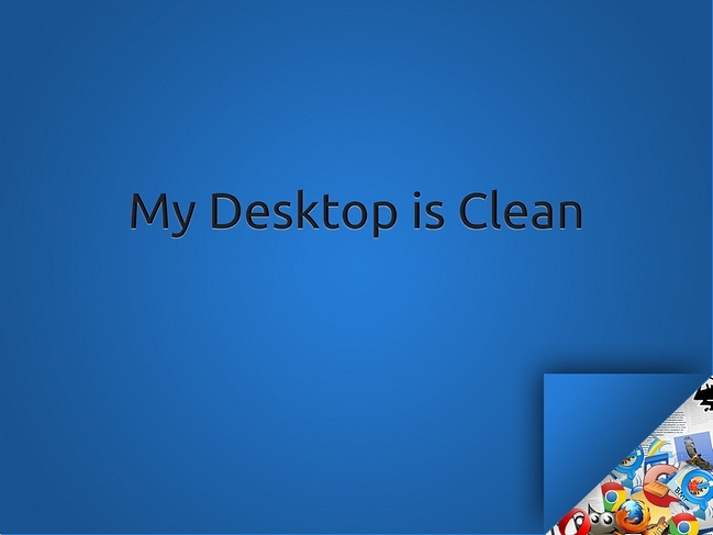 Very Clean Desktop [Humorous Wallpaper]