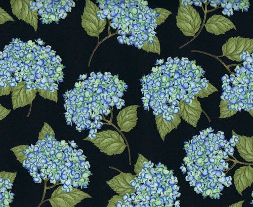 Blue Hydrangea Quilt Fabric Textiles